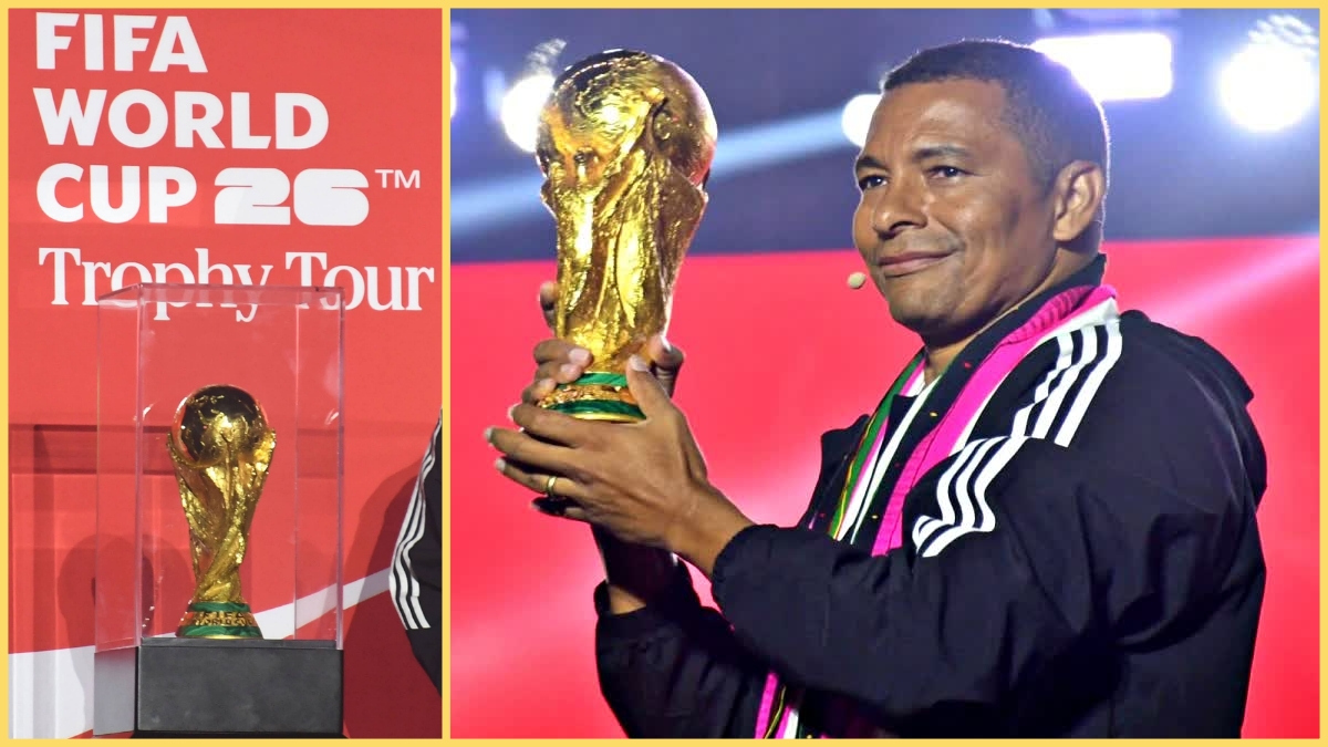 FIFA World Cup Trophy displayed at Barsapara Stadium Guwahati