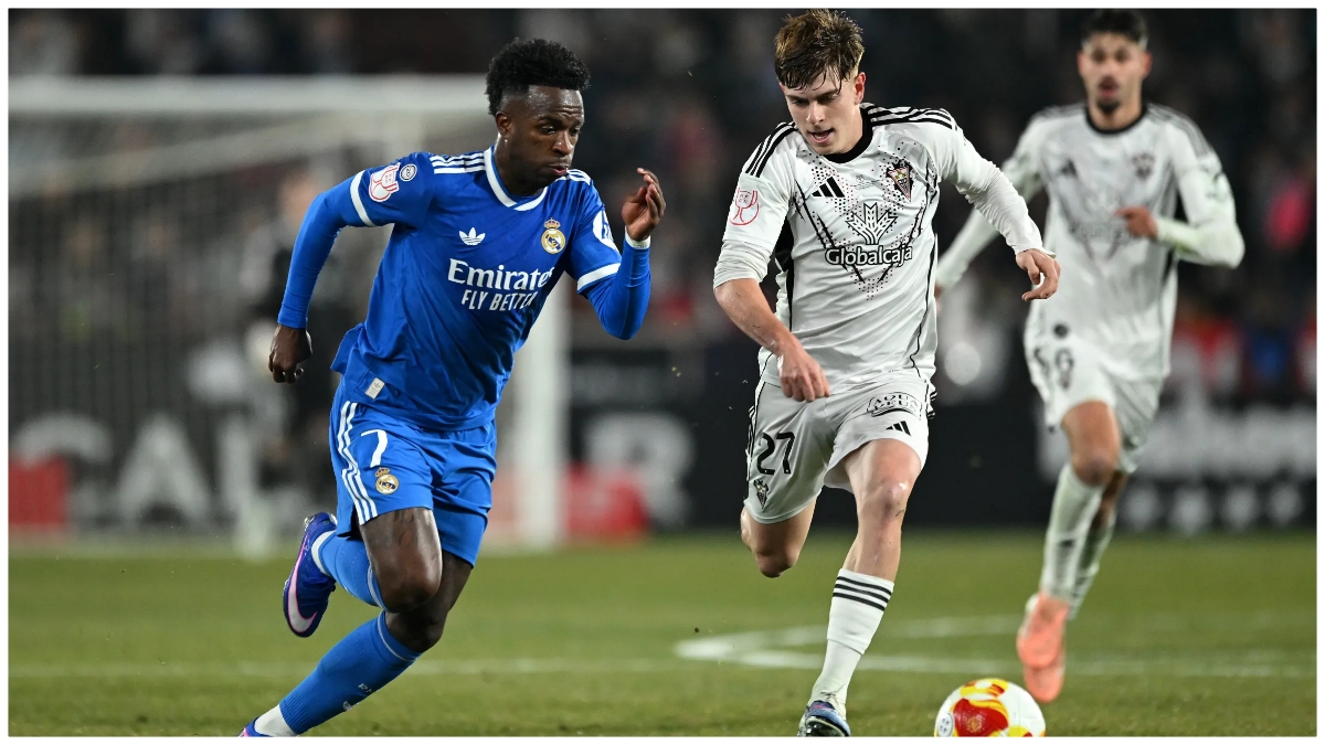 Albacete players celebrating historic 3-2 victory over Real Madrid