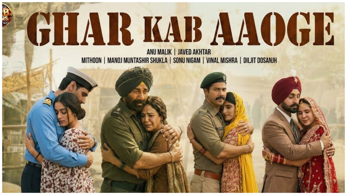 Border 2 Ghar Kab Aaoge video song featuring Sunny Deol Varun Dhawan Diljit Dosanjh