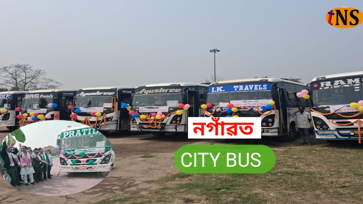 Nagaon City Bus Service Officially Launched with 8 Buses Across 3 Corridors
