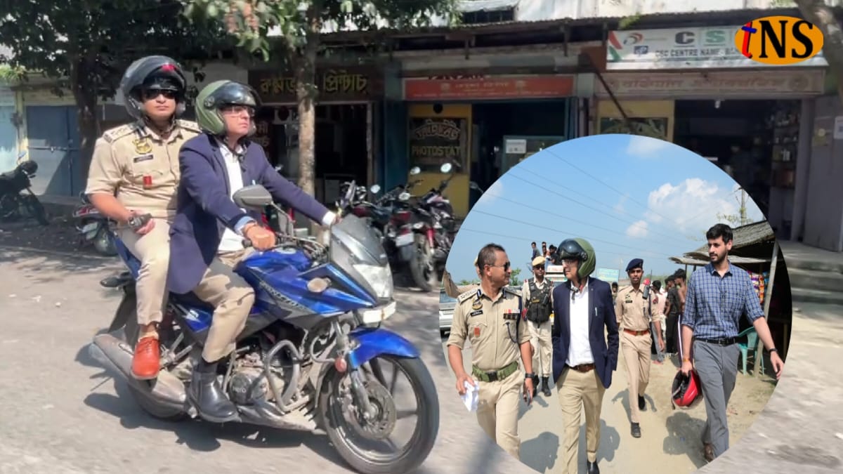 District Commissioner Rides Bike to Manage Traffic Chaos in Nagaon