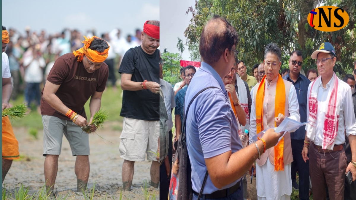 জিলা আয়ুক্তক লগত লৈ নগাঁৱত ভূই ৰুলে মন্ত্ৰী পীযুষ হাজৰীকাই